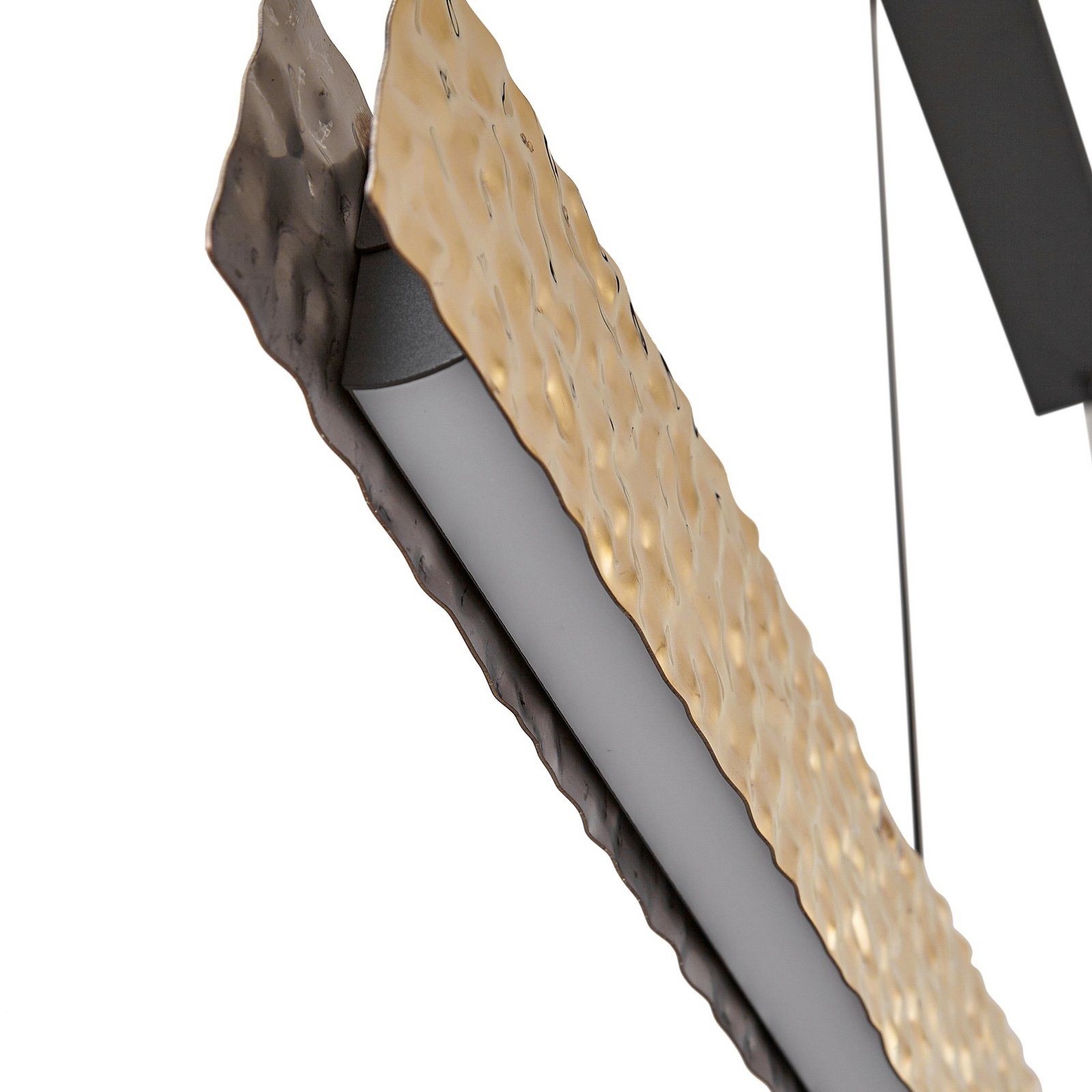 Nivara LED hanglamp 117 cm metaal goud - Lucande Nivara LED hanglamp 117 cm metaal goud - Lucande