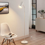 Vloerlamp Karoli met flexibele arm in wit