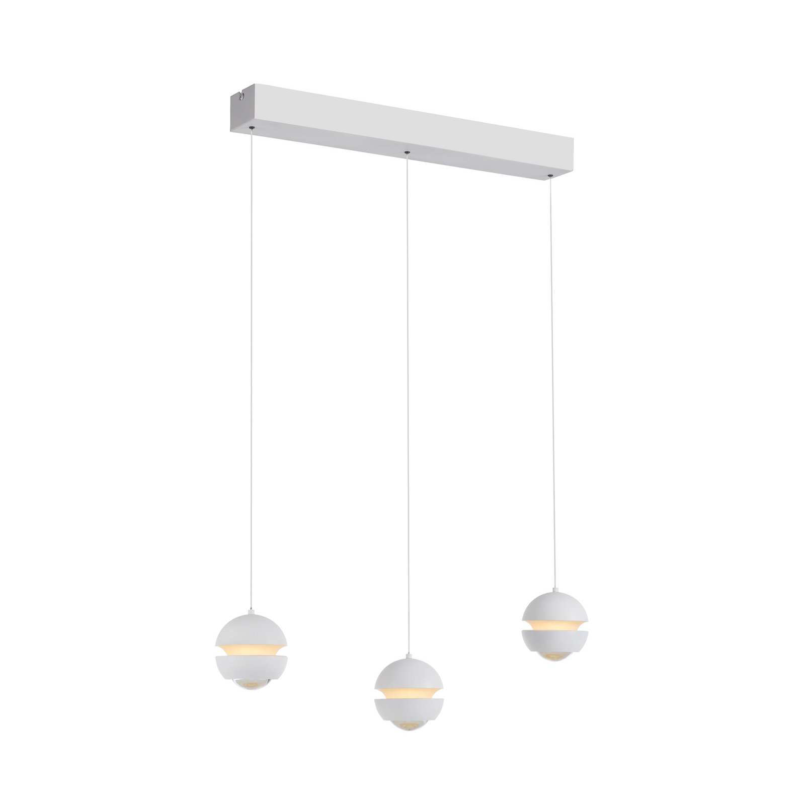 Schöner Wohnen LED hanglamp Lini wit, 3-lamps lang, 3.000 K Schöner Wohnen LED hanglamp Lini wit, 3-lamps lang, 3.000 K