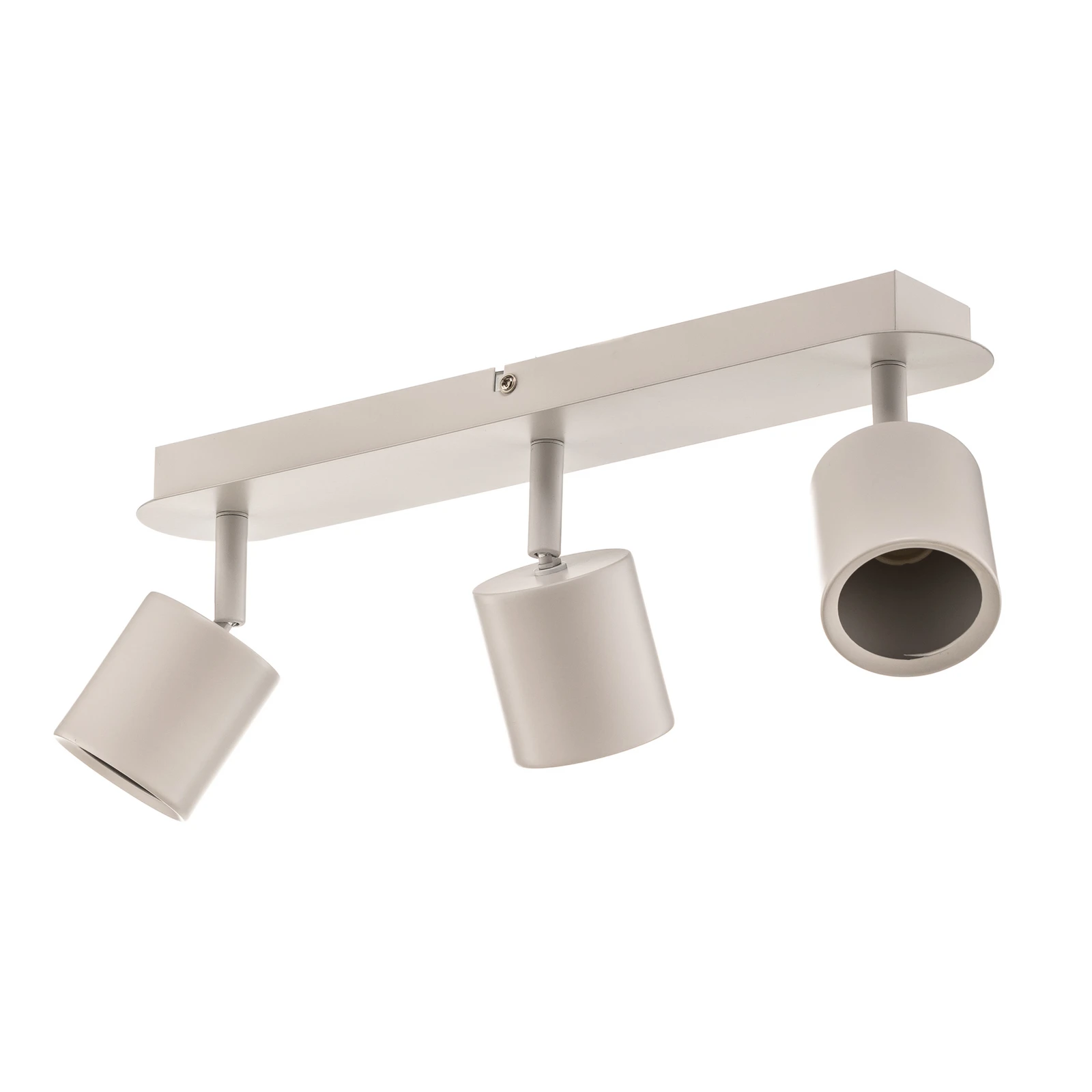 Spot pour plafond Modo en acier inoxydable, blanc, à 3 lampes