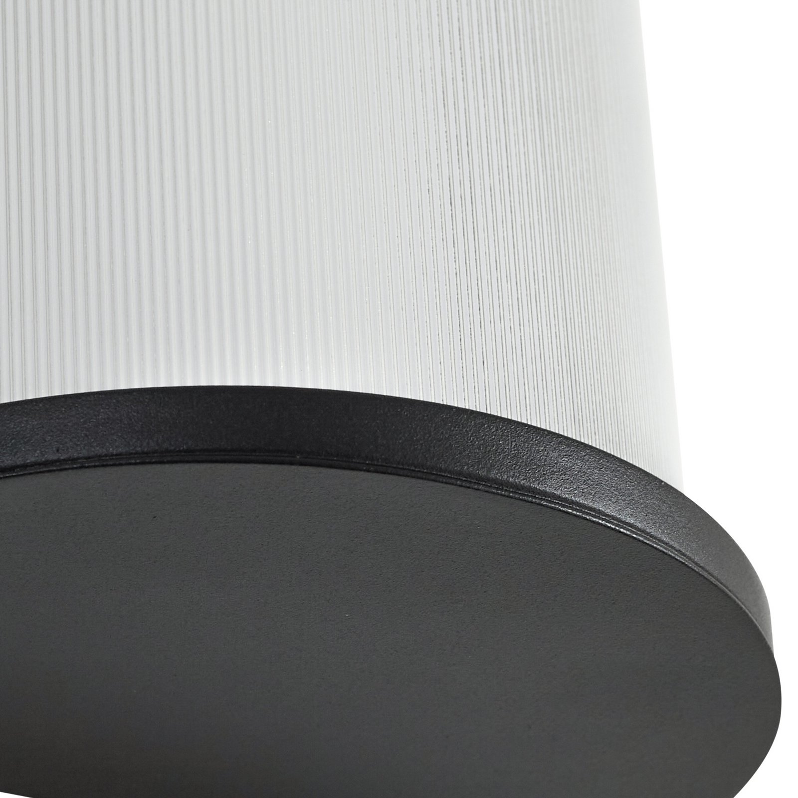 Lindby Applique d'extérieur LED Calvik, noir, rainuré, IP44