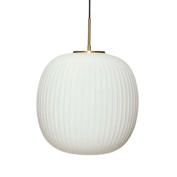 Serene Pendelleuchte Ø42 Opal/Brass - Hübsch