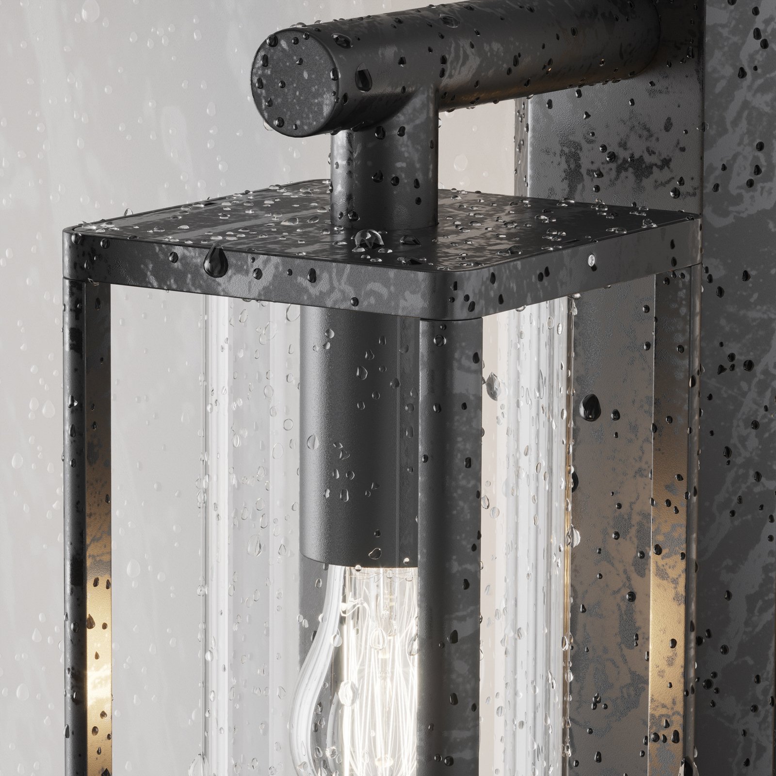 Maytoni Φωτιστικό τοίχου Cell, γραφίτη, αλουμίνιο, ύψος 20 cm, IP65