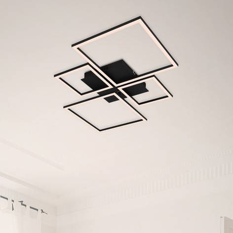 Plafonnier LED Frame, CCT, 4 lampes, télécommande