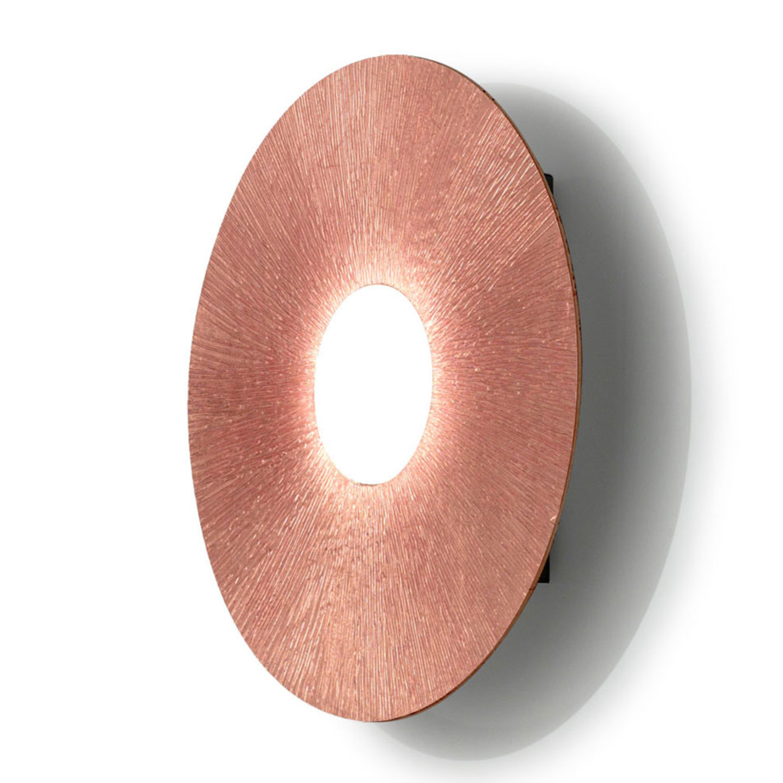 AUSTROLUX BY Kolarz Circle Sun LED wall light, copper, 1-bulb, for Living / Dining Room, metal, GX53, 7 W, energy efficiency: A+, H: 3.5 cm