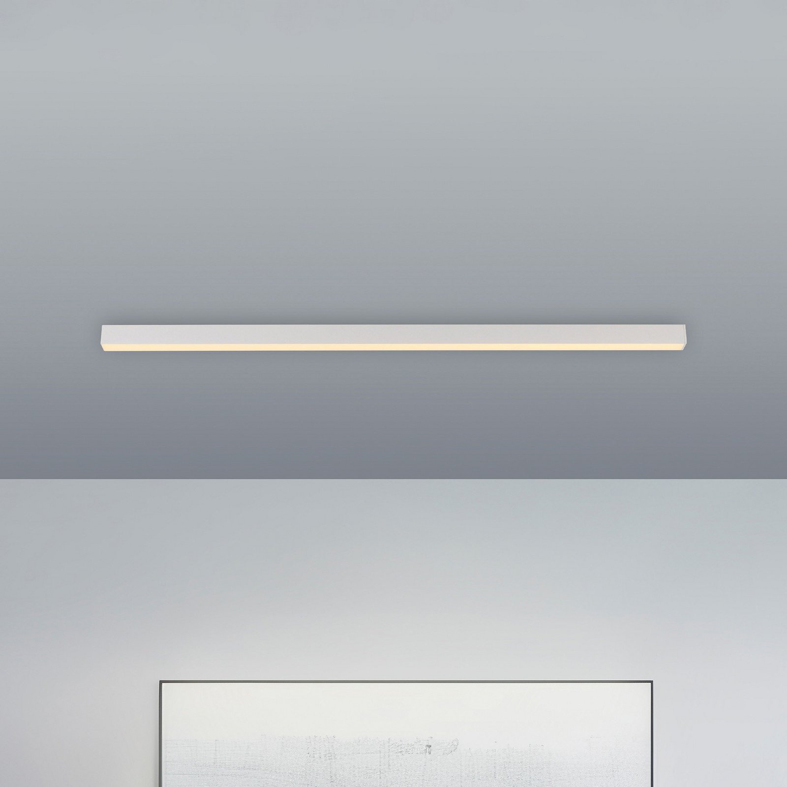 Plafonieră LED PURE Lines albă 110 cm CCT telecomandă - Camera de zi / sufragerie - Modern - Metal