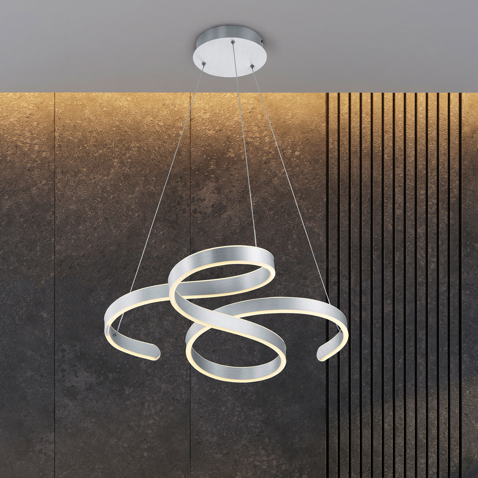 LED-Pendelleuchte Francis, schwungvoll designt