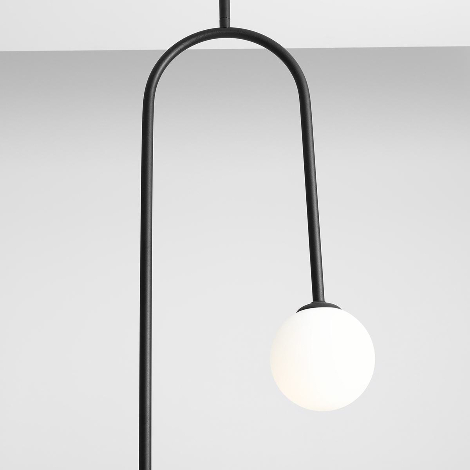 Hanglamp Näve, zwart, metaal, glas, 2-lamps