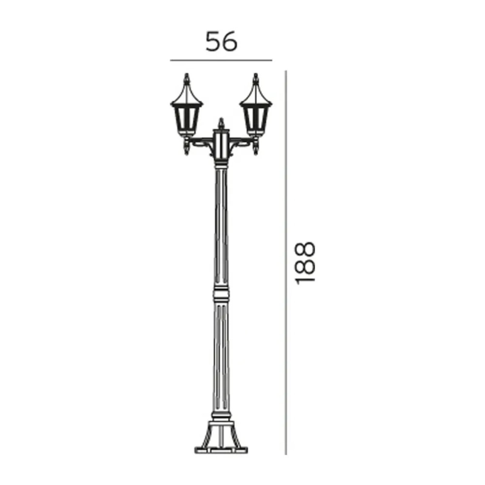 Rimini/Milano 2 Outdoor Park Lamp Black - Norlys