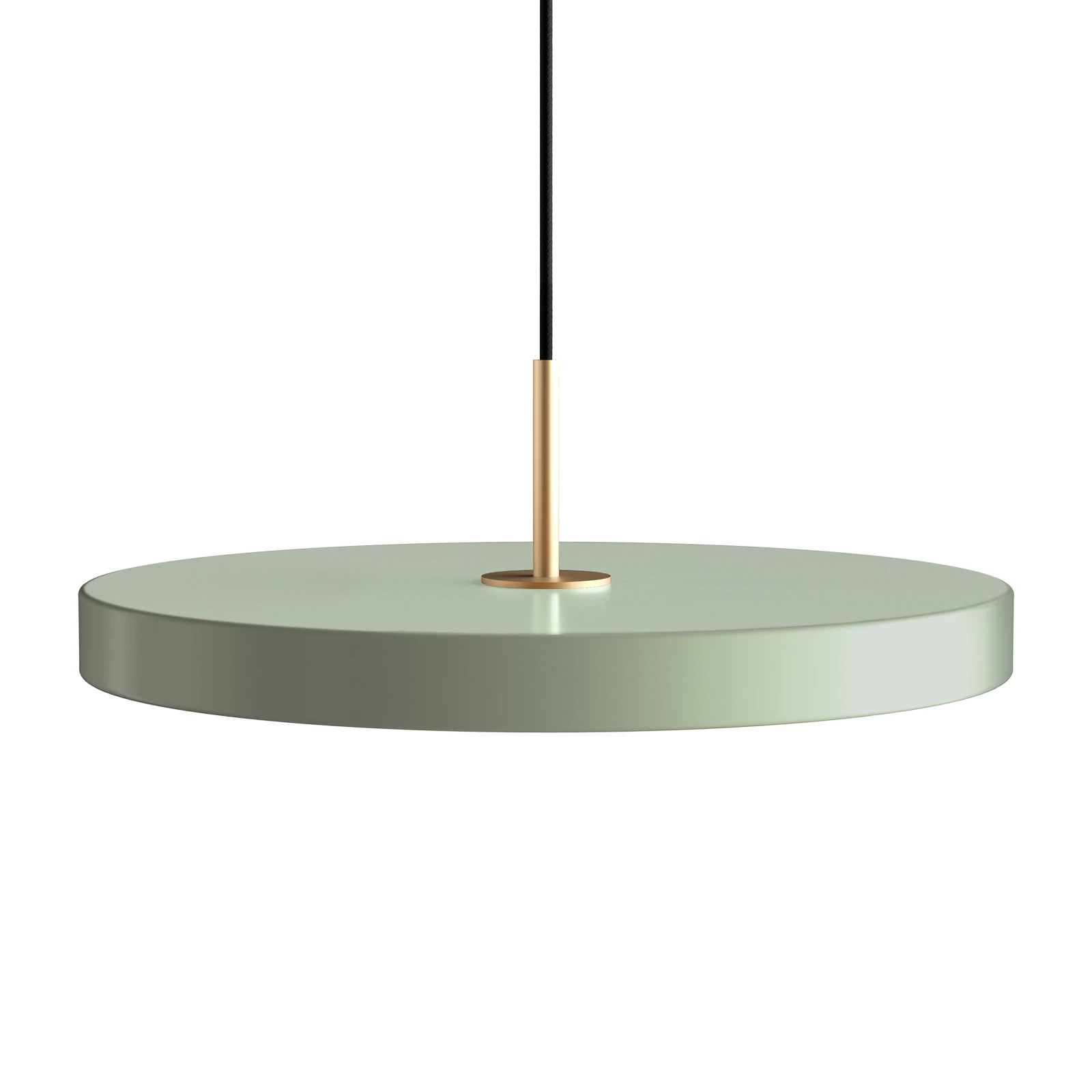 Lámpara colgante LED UMAGE Asteria Medium verde claro/latón Ø 43 cm