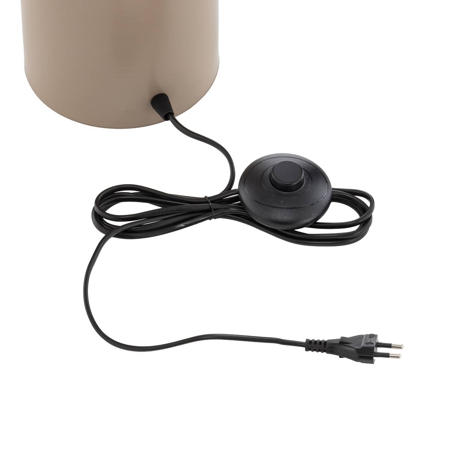 Lampa stojąca Etno LP4, beżowa, szkło/stal, wysokość 140 cm, G9