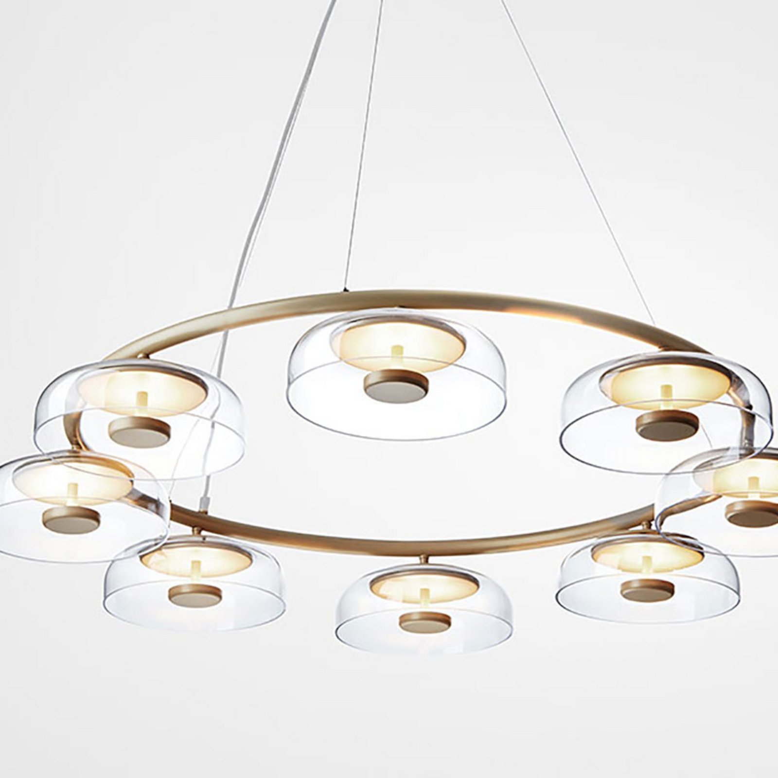 Blossi 8 Candelabru Nordic Gold/Clear - Nuura