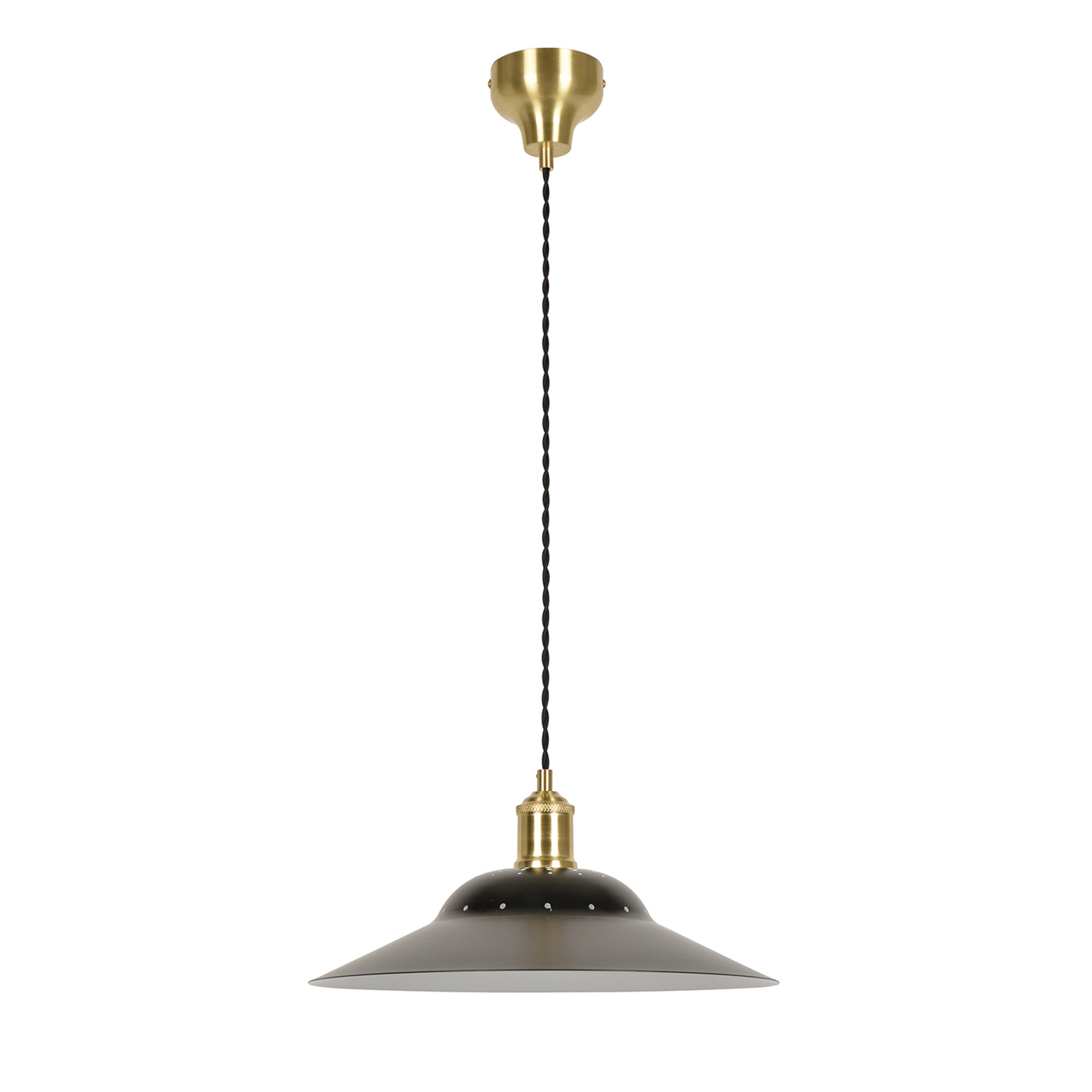 Závesné svietidlo Louise, čierna matná, Ø 38 cm – COREP SAS