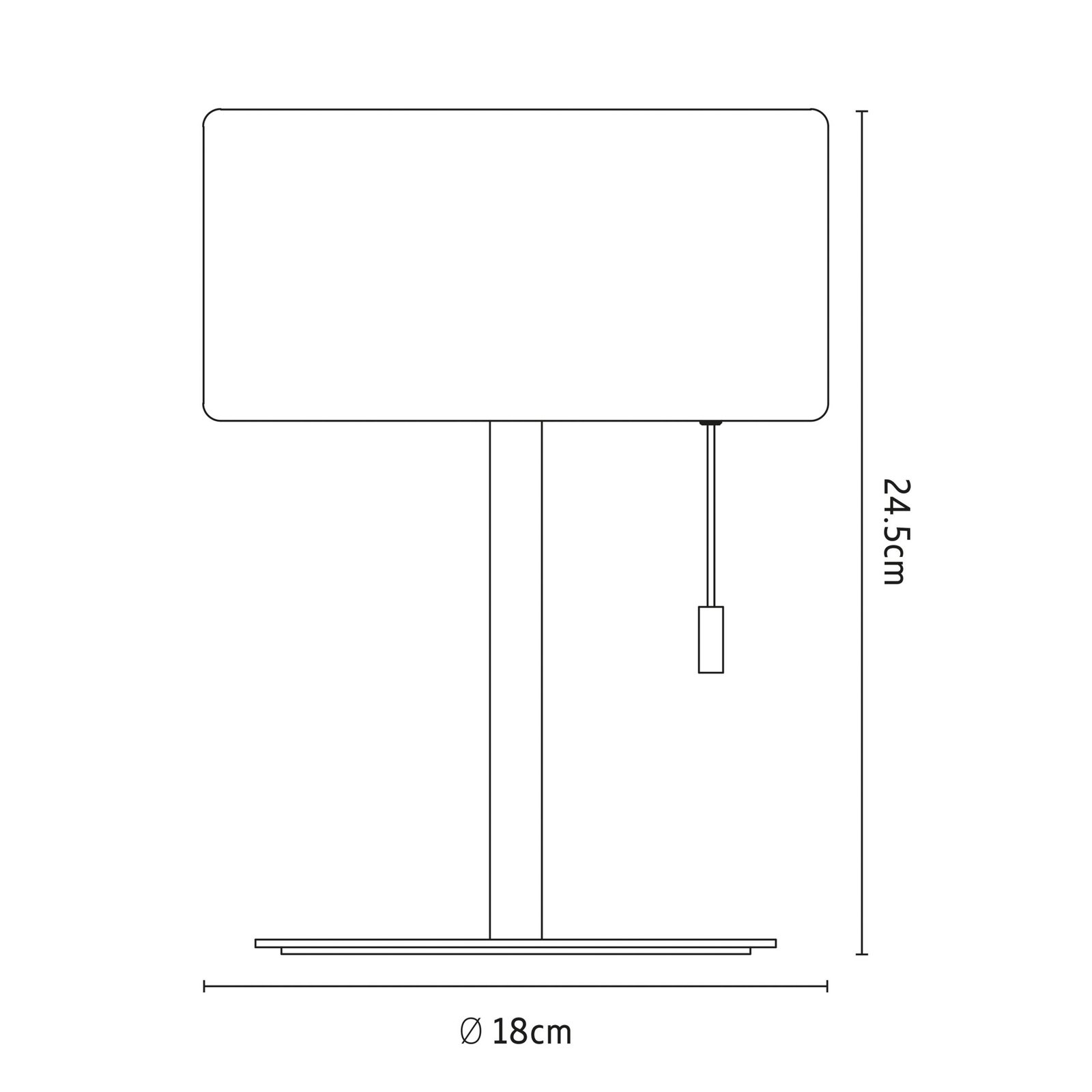 Calex lampe de table LED rechargeable, IP44, interrupteur à tirette