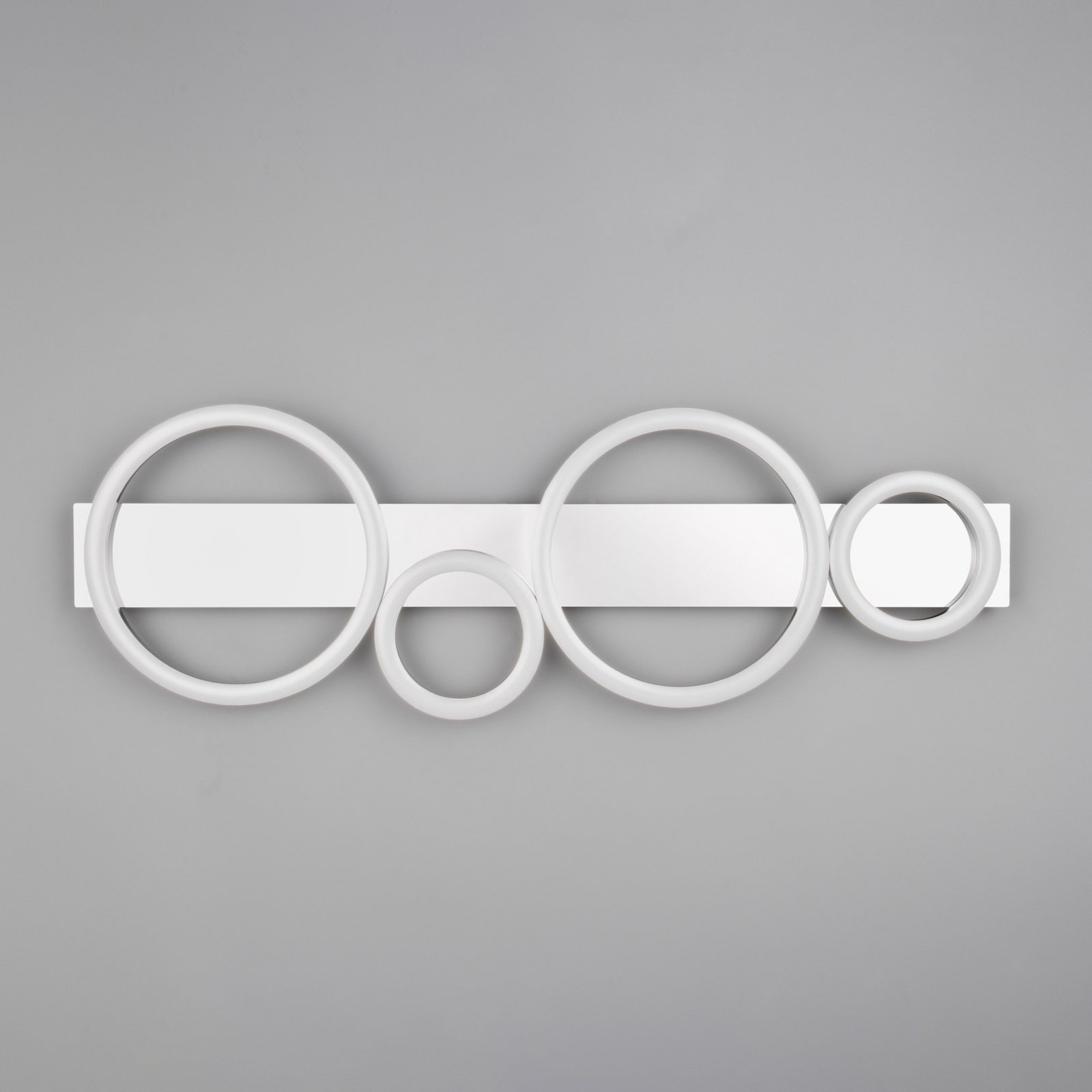 Lumos LED ceiling light, chrome, 4,000 K, metal, length 72 cm