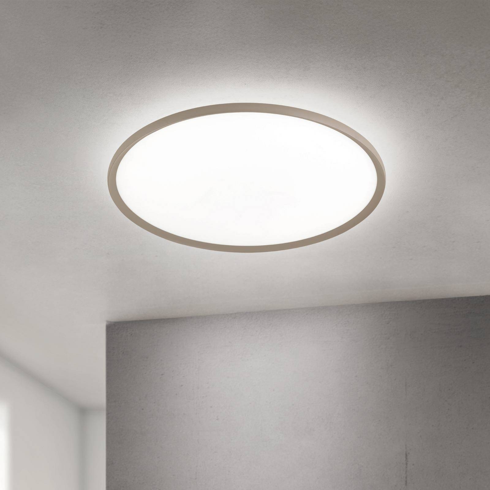 LED-Deckenlampe Kant, Ø 80 cm, khaki, CCT, Metall/Kunststoff günstig online kaufen