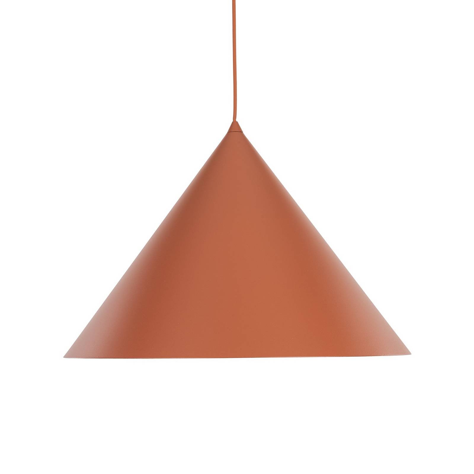 Hängeleuchte Cono, 1-flammig, Ø 50 cm, terracotta, E27 günstig online kaufen
