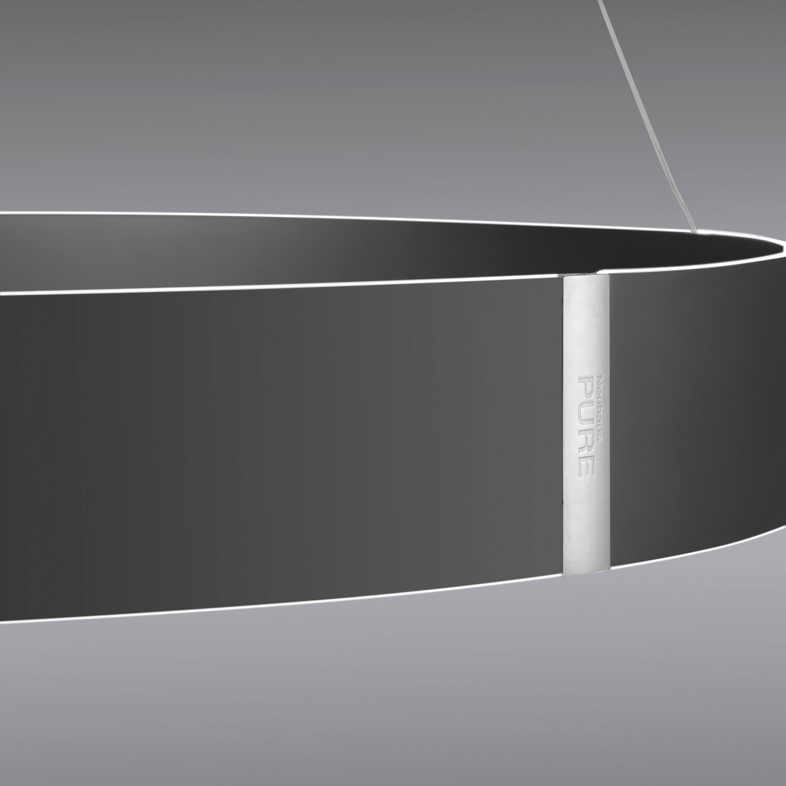 Candeeiro suspenso PURE E-Clipse LED, CCT, cinzento