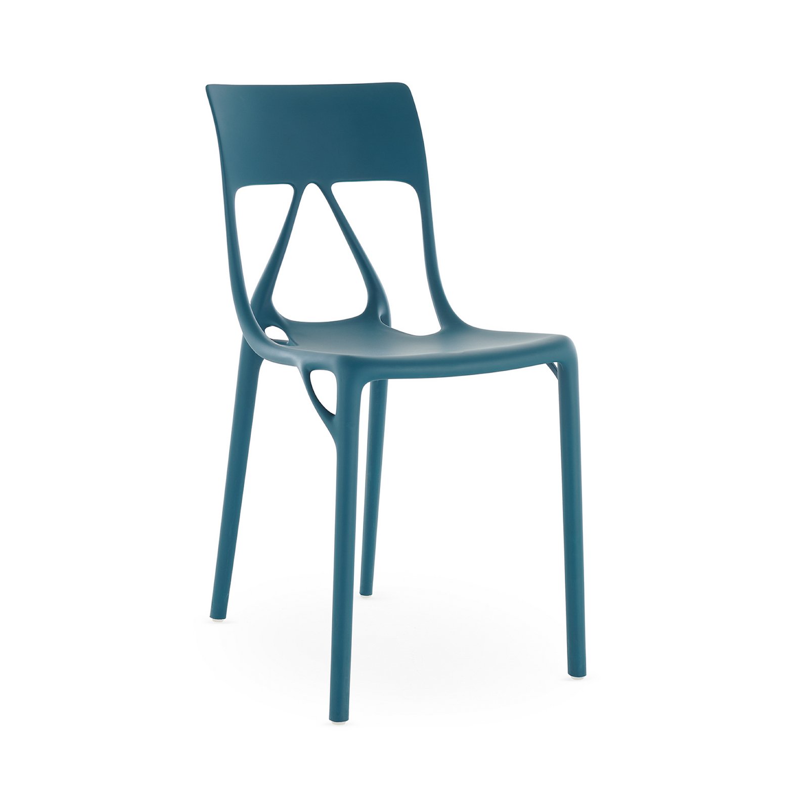 Chaises A.I. Lite, pétrole, hauteur 80 cm, lot de 2 - Kartell