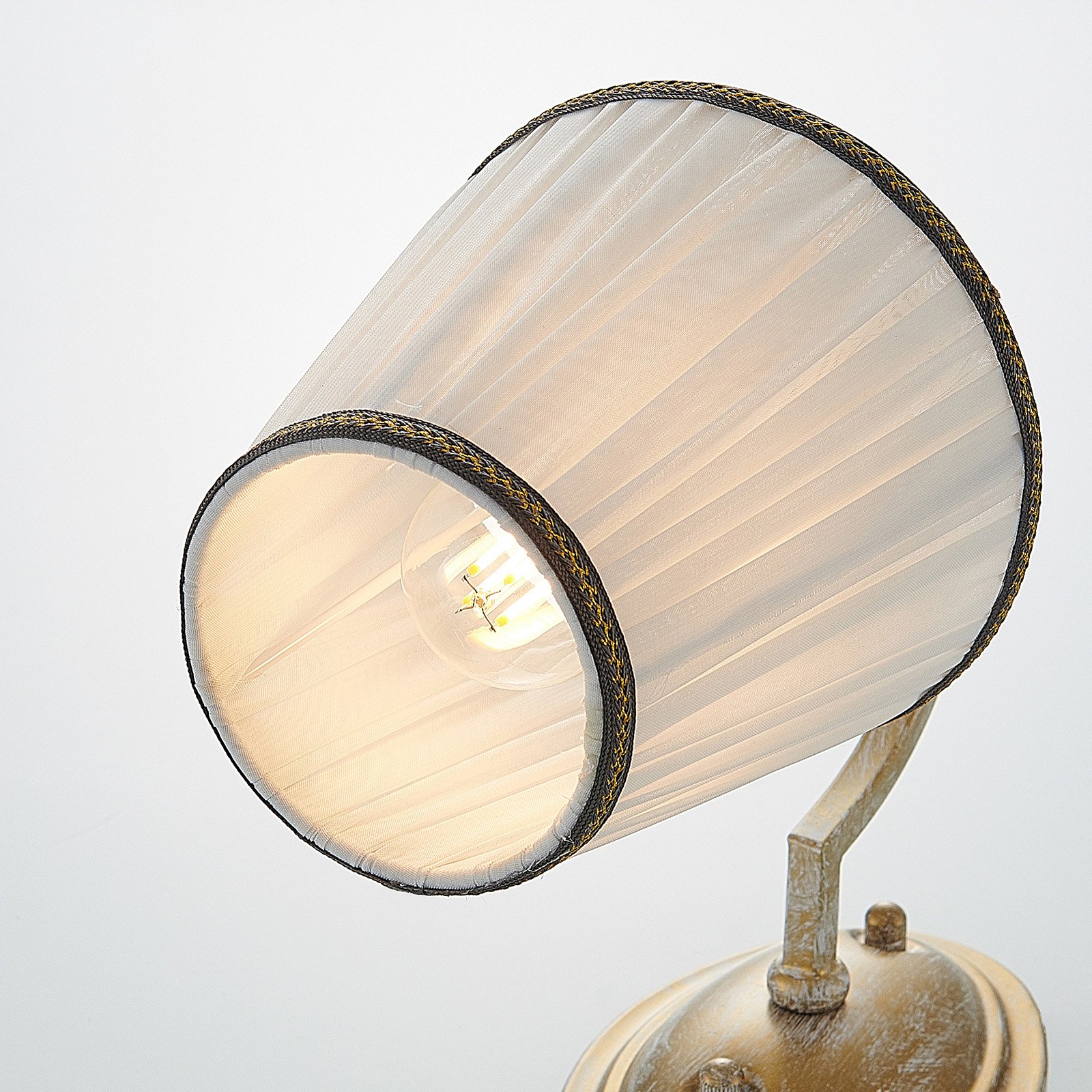 Lumiel Wandleuchte Antique Brass/Cream - Lindby