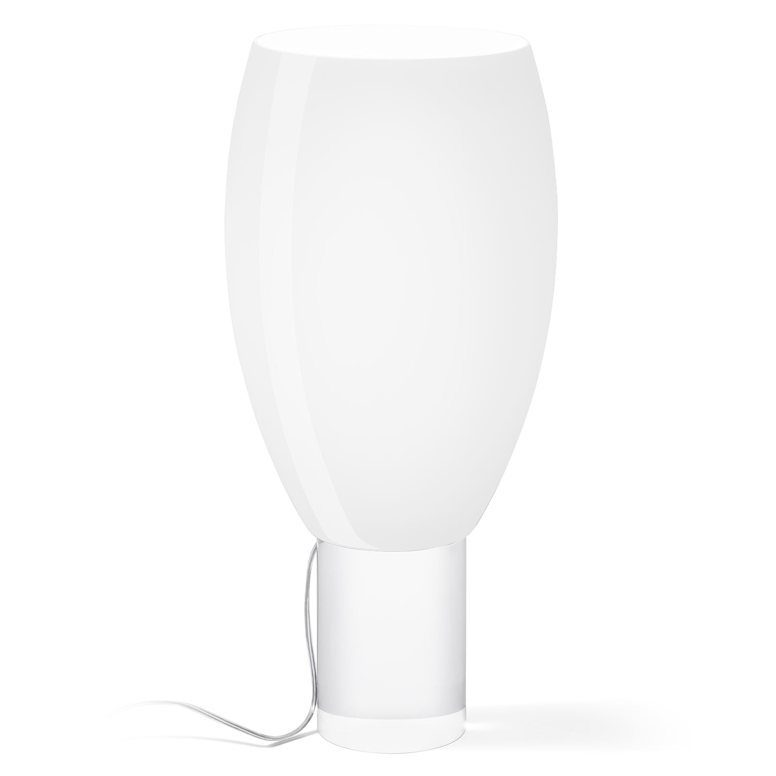 FOSCARINI Foscarini Buds 1 table lamp, white bud-shaped, for Living / Dining Room, handblown glass, plastic, E27, 23 W, energy efficiency: A++, H: 57 cm