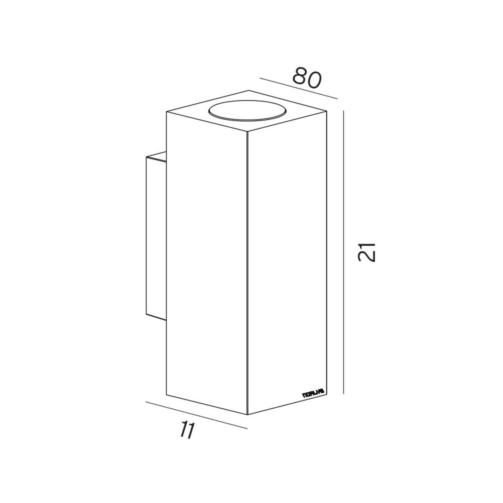 Sandvik Up/Down Aplica de Exterior Aluminium - Norlys