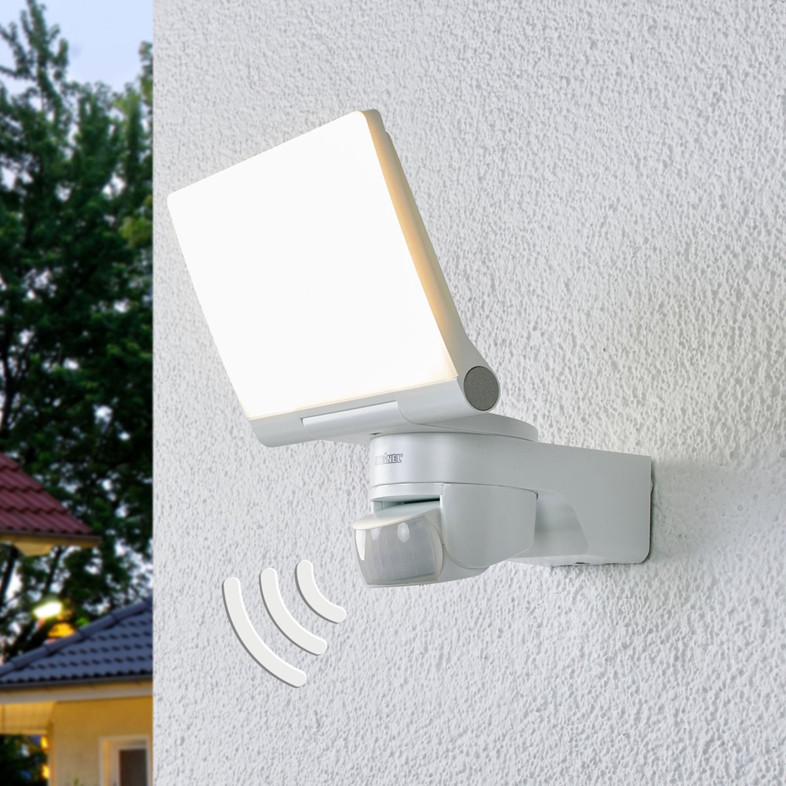 Husk mekanisk klart STEINEL XLED Home 2 XL S LED-sensorspot, hvidt | Lampegiganten.dk