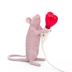 LED-koristepöytävalo Mouse Lamp USB Valentine valk