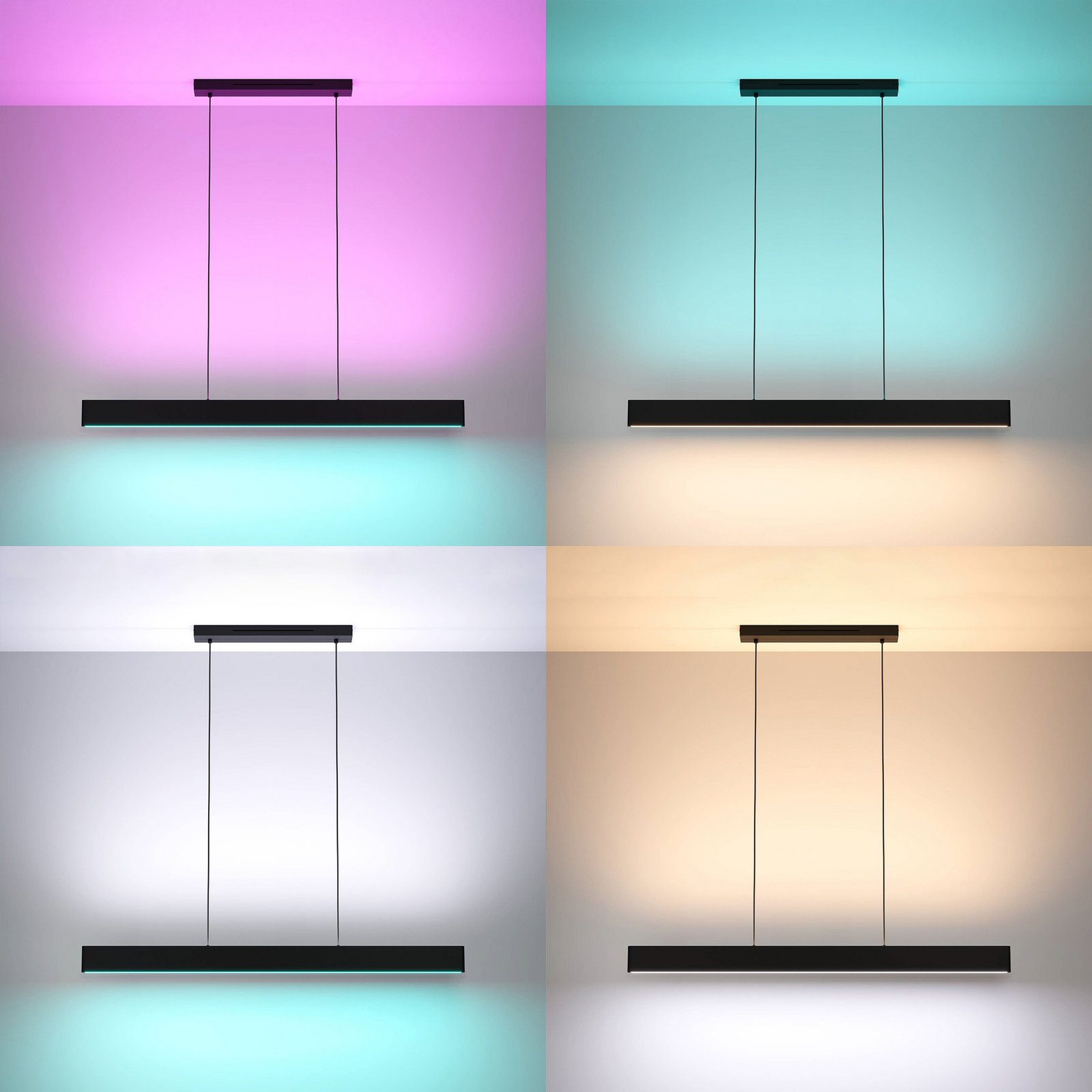 EGLO connect LED pendant light Andreas-Z, black, steel