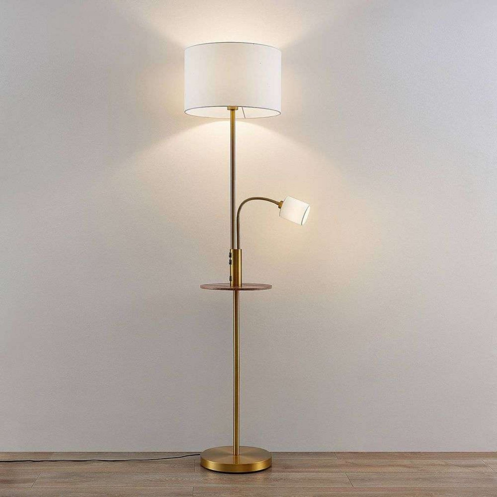 Aovan Lampadar w/USB Bronze - Lindby