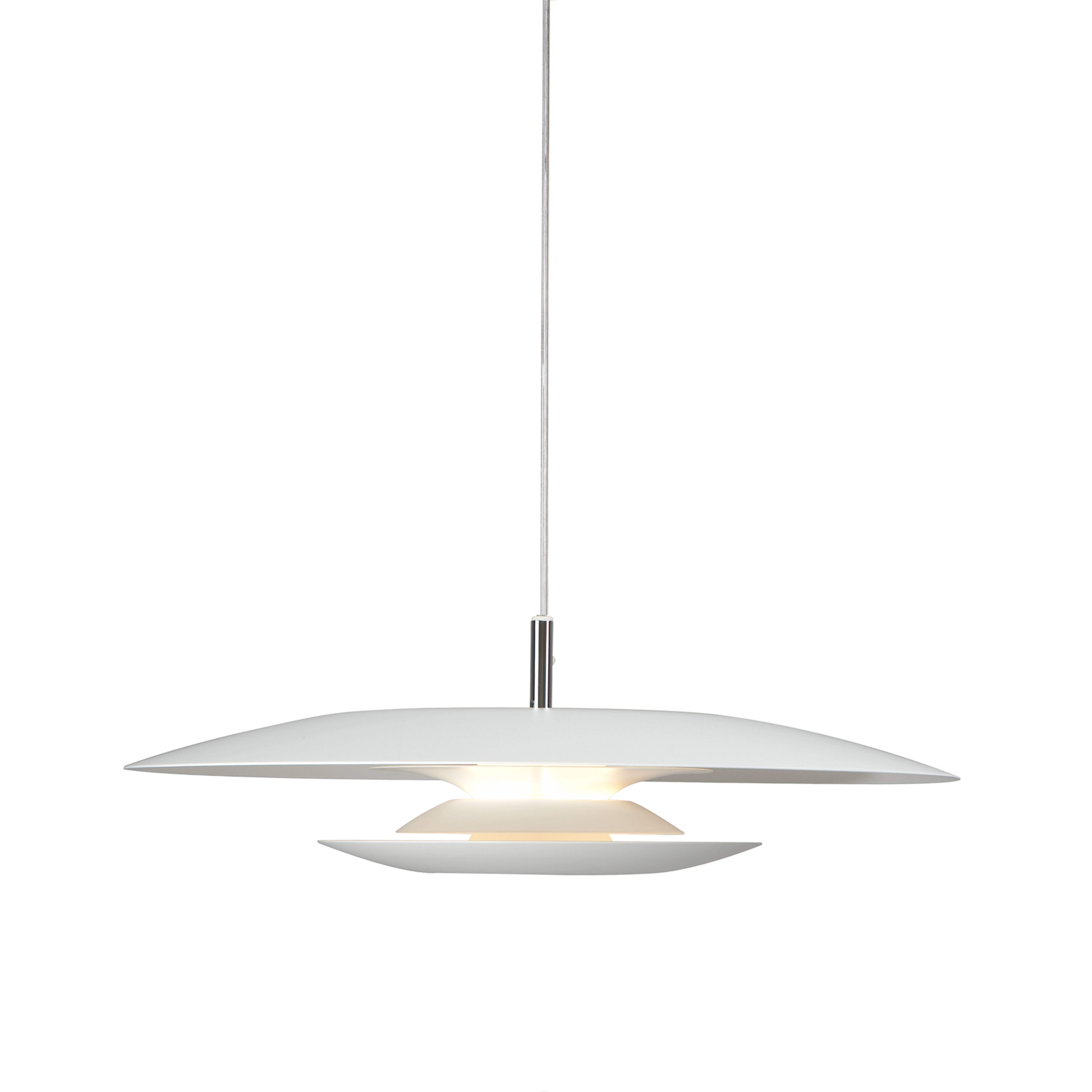 Eclipse hanglamp, Ø 48 cm, wit, metaal, G9 - Belid