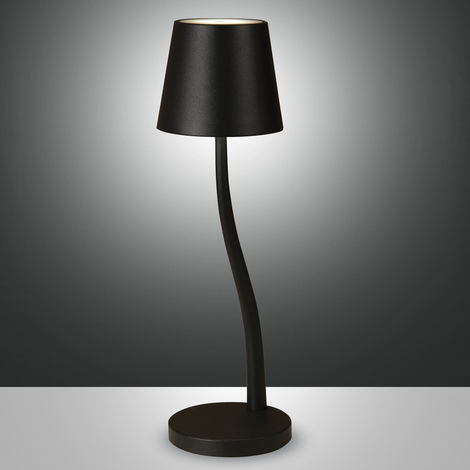 LED stolní lampa Judy, baterie, IP54, černá