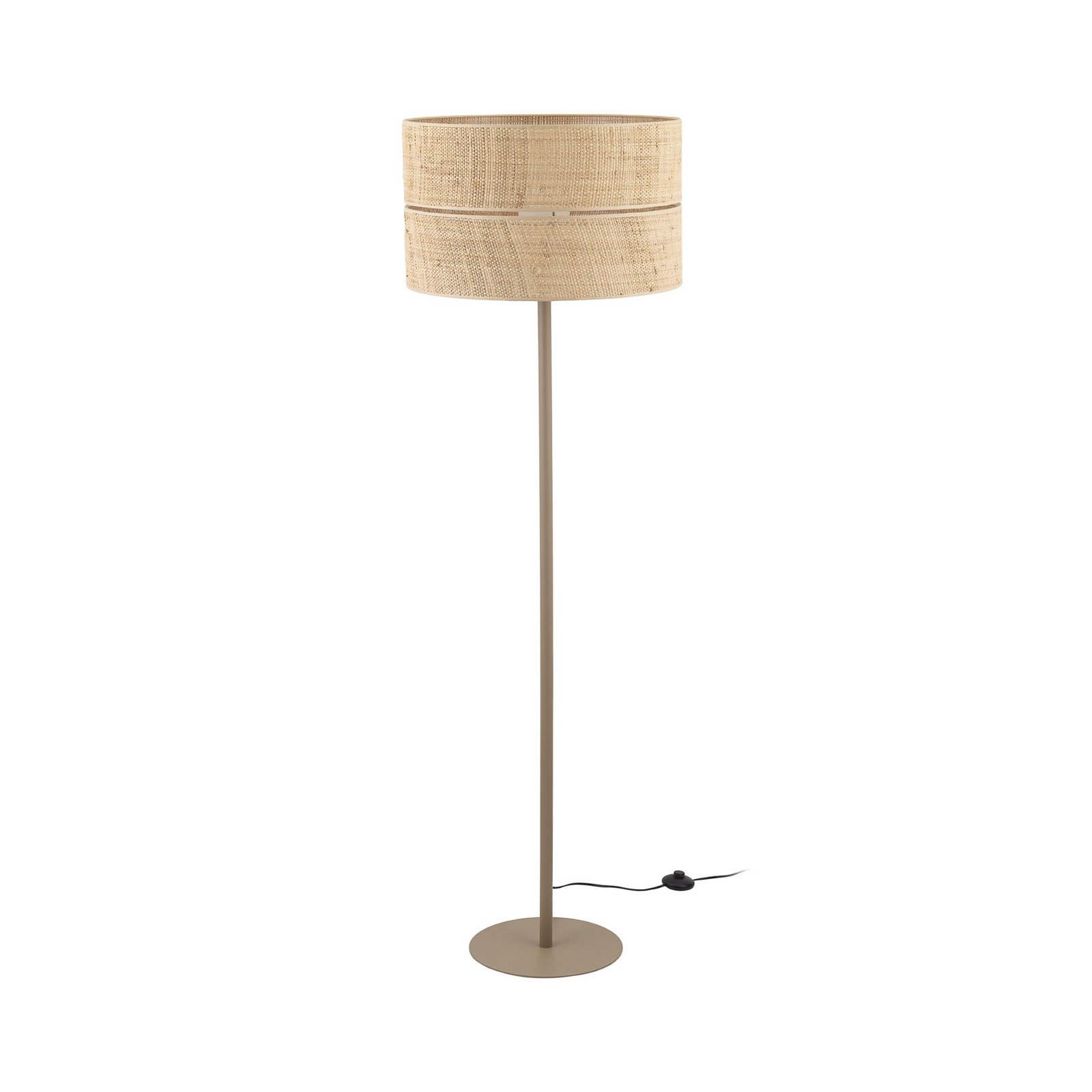 Piantana Calma, beige, rafia, altezza 159 cm, E27