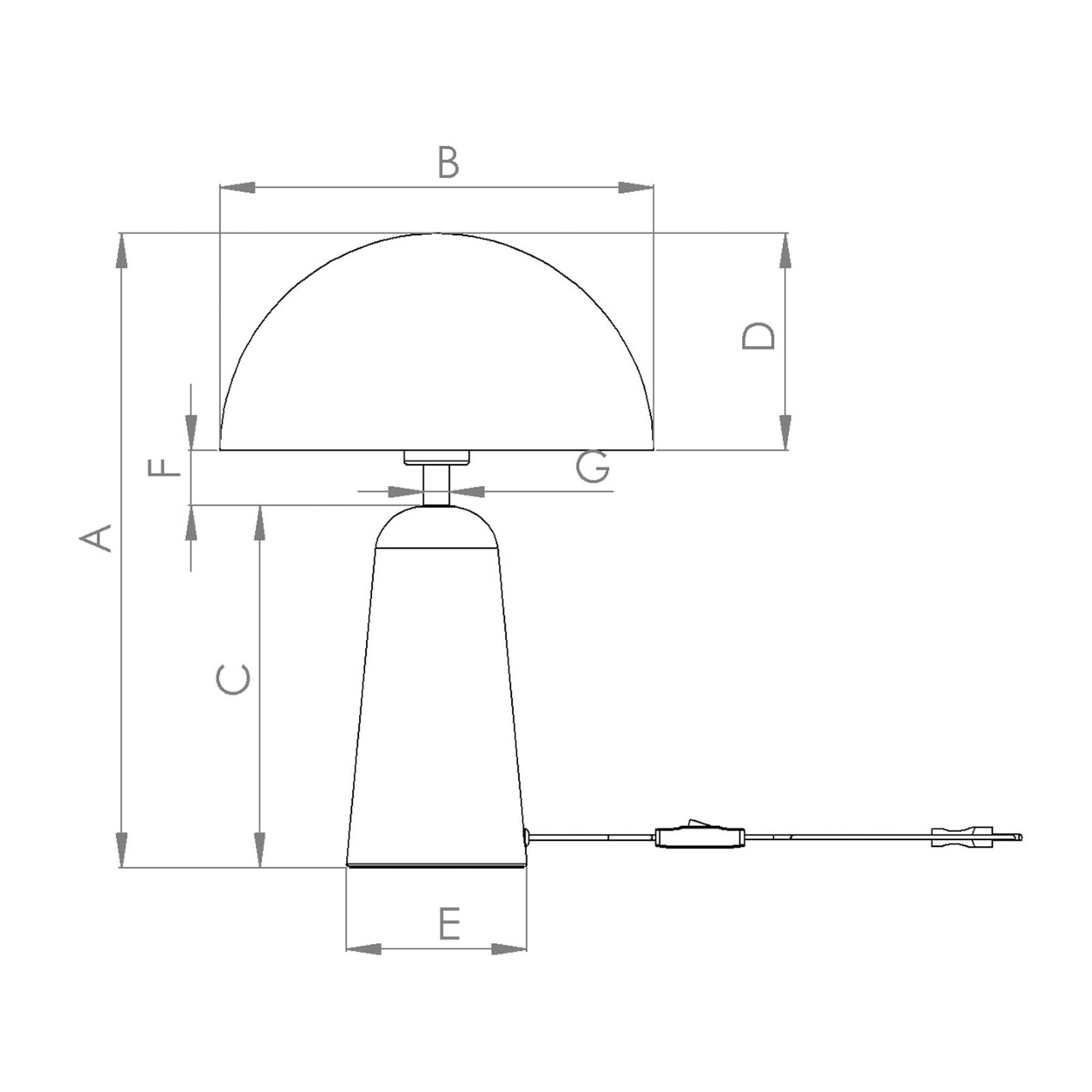 Lampa stołowa Aranzola, świecąca w dół, czarna