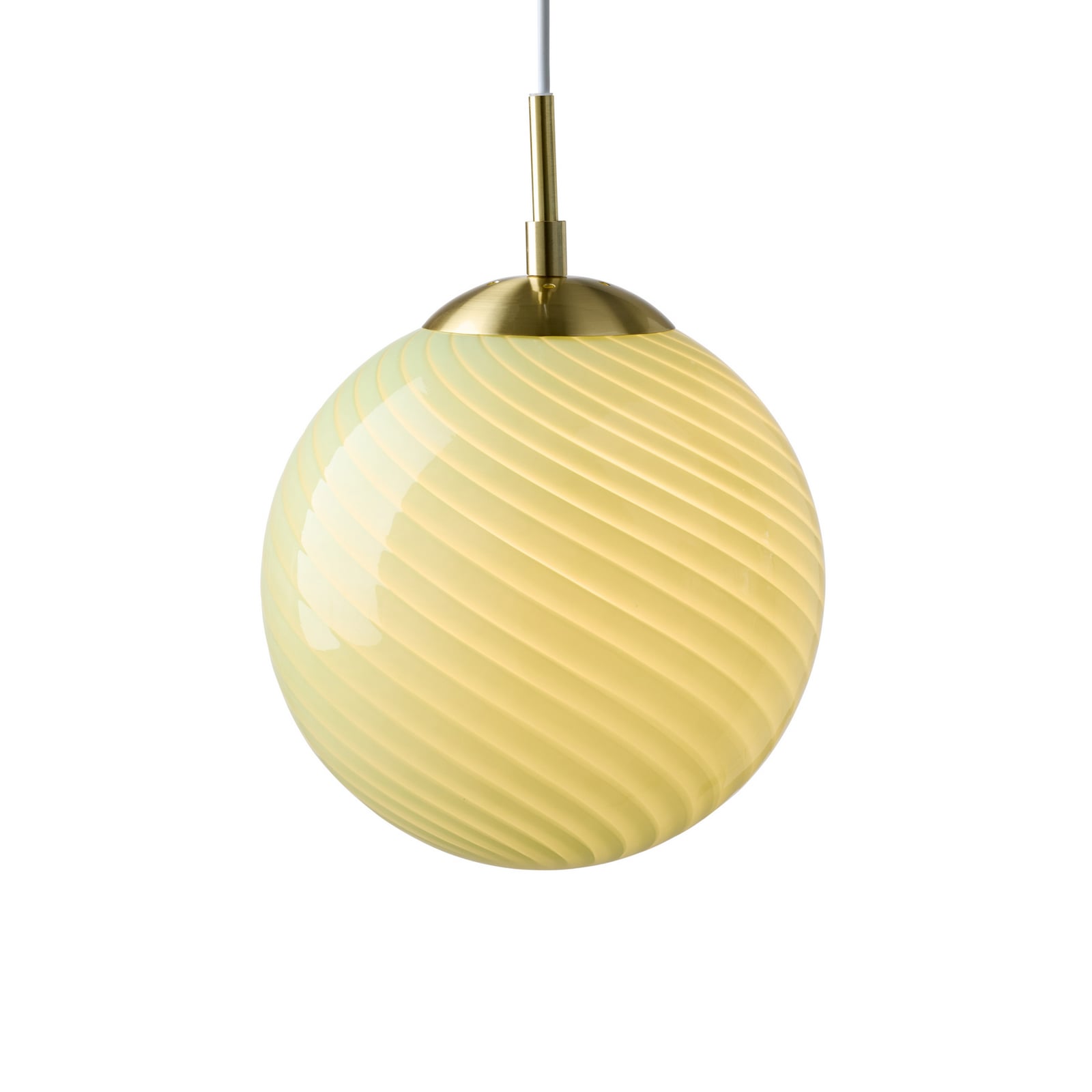 Candeeiro suspenso CANDY BALL, verde-oliva/latão envelhecido, Ø 20 cm - Halo Candeeiro suspenso CANDY BALL, verde-oliva/latão envelhecido, Ø 20 cm - Halo