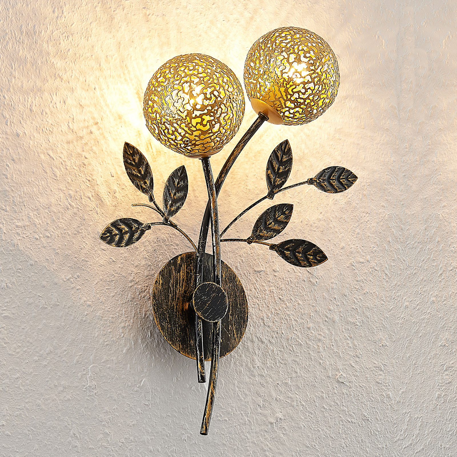 Lucande Evory wall light, 2-bulb