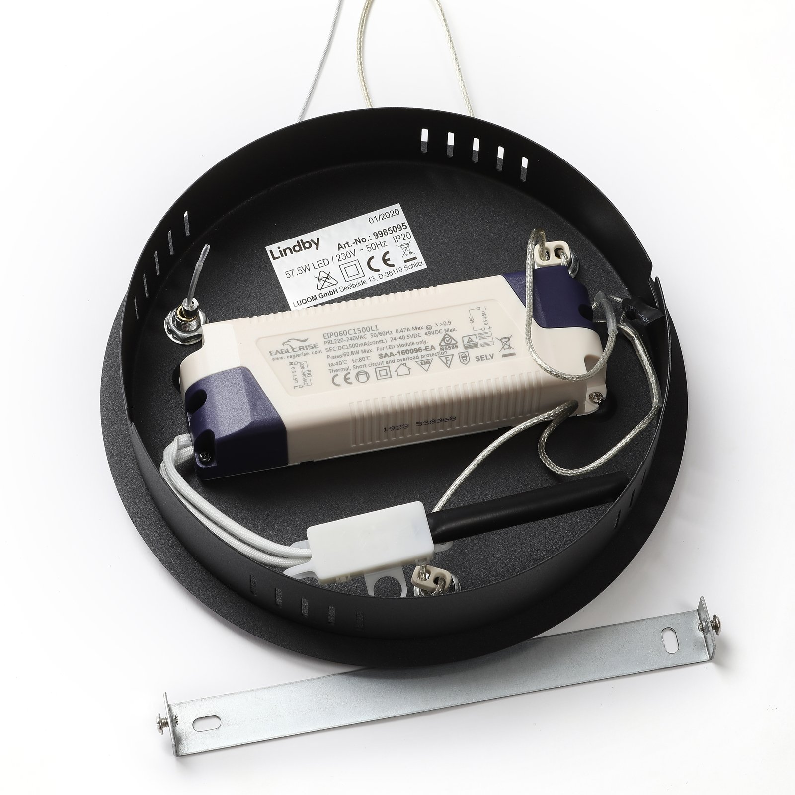 Olada LED Pendant Black - Lindby