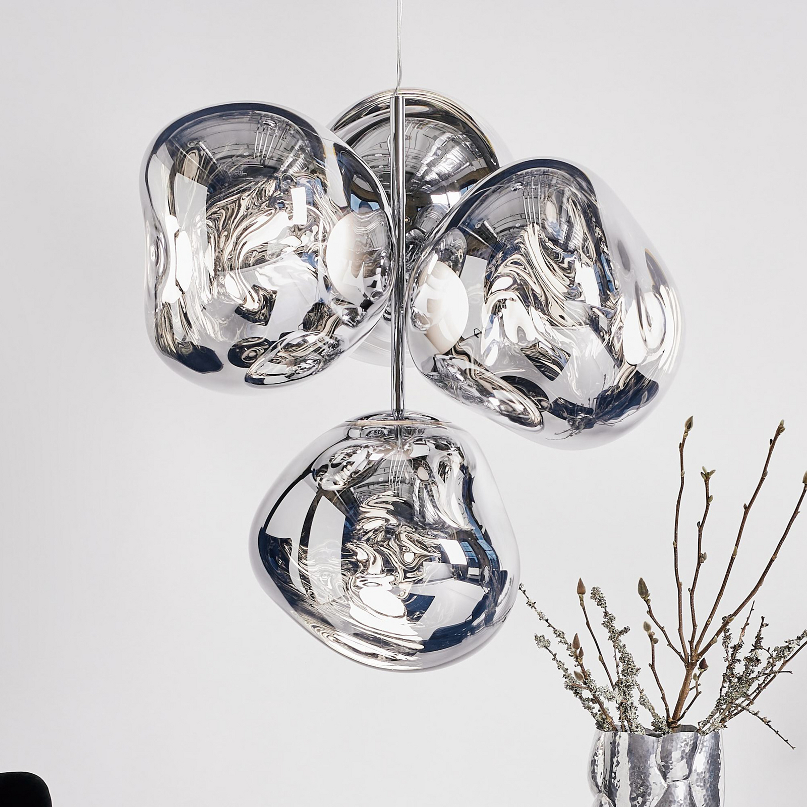 Tom Dixon LED chandelier Melt Chandelier, smoke grey