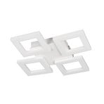 Plafoniera LED Cemi, angolare, bianca, in plastica, 4.000 K