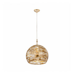 Kolarz Luna lampada a sospensione, Ø 40 cm, color crema, vetro