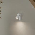 Wall spotlight FOURTY, light grey, height 17 cm, metal, GU10