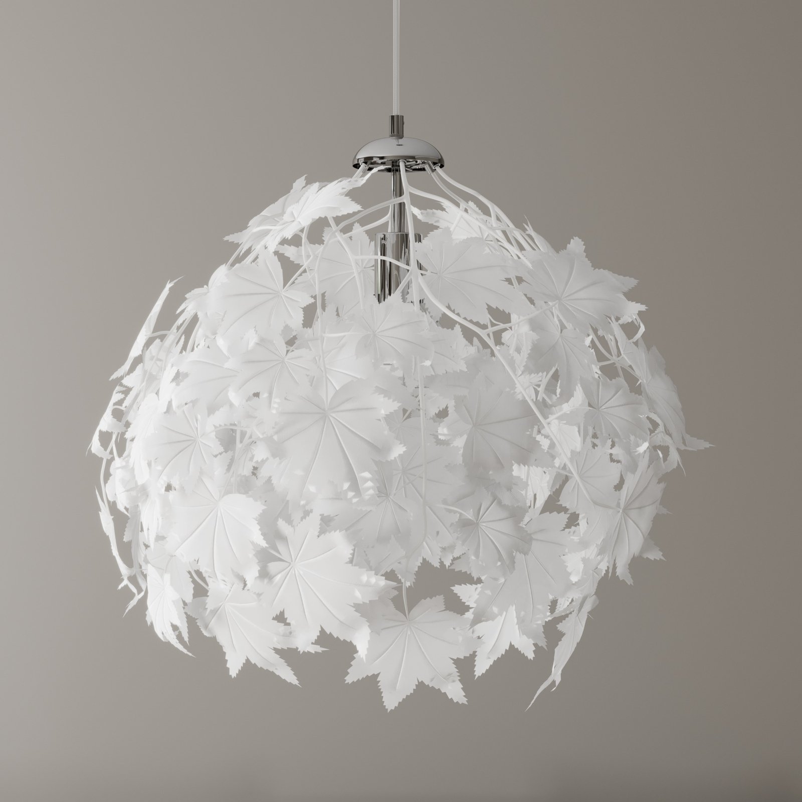 Maple Pendelleuchte Ø38 White/Chrome - Lindby
