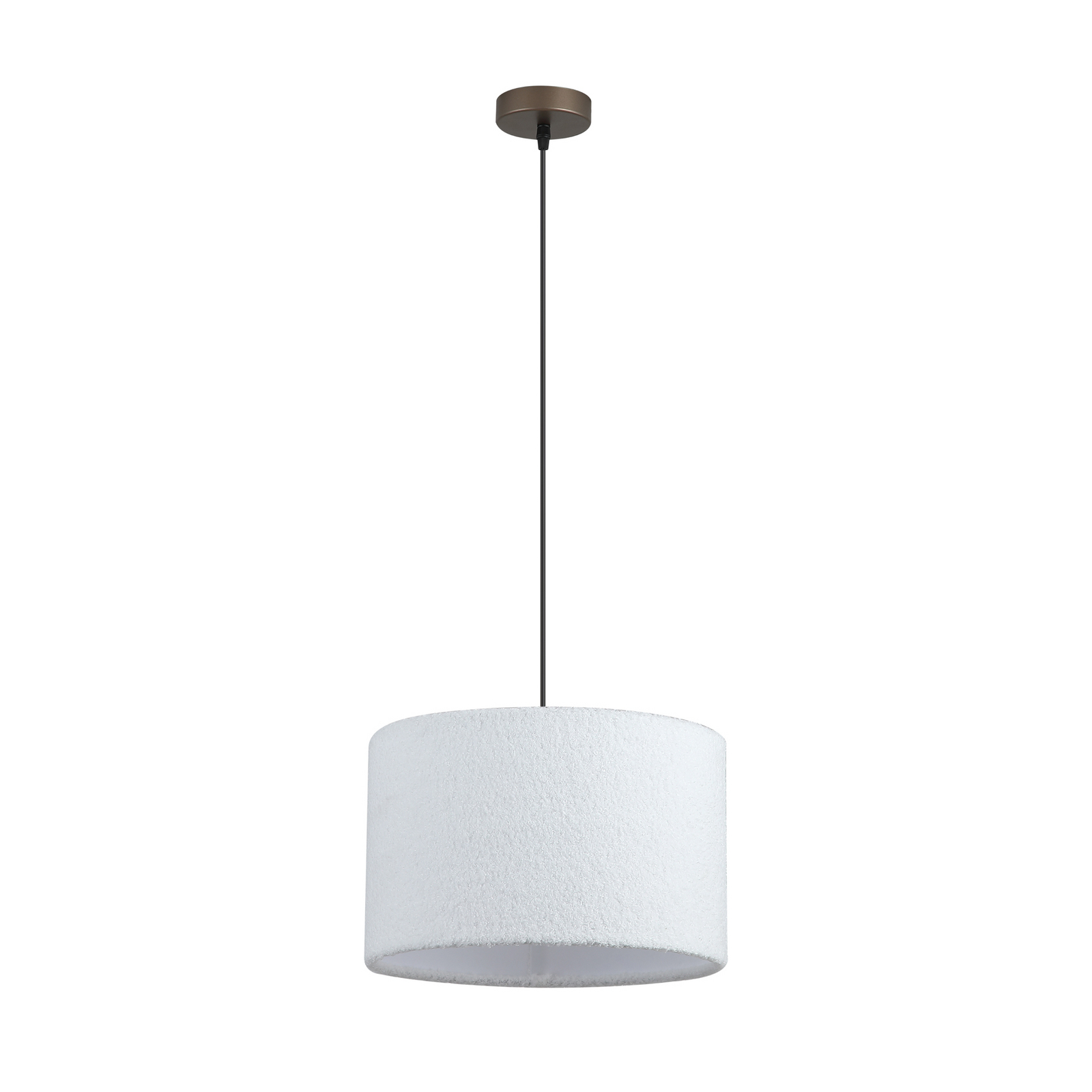 Hängeleuchte Chelsea, braun/weiß, Ø 35 cm, Stoff