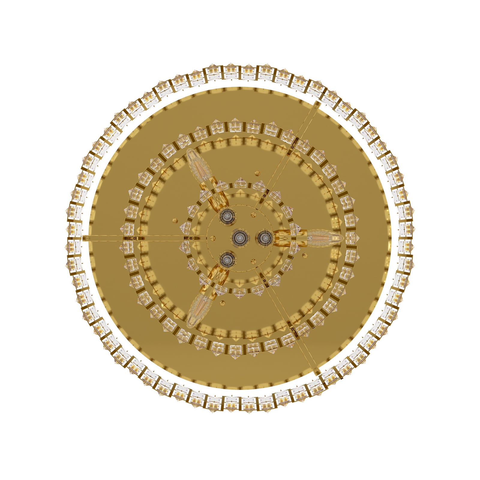 Luster Stars of Light Calmeilles, mesing, Ø 63 cm, staklo