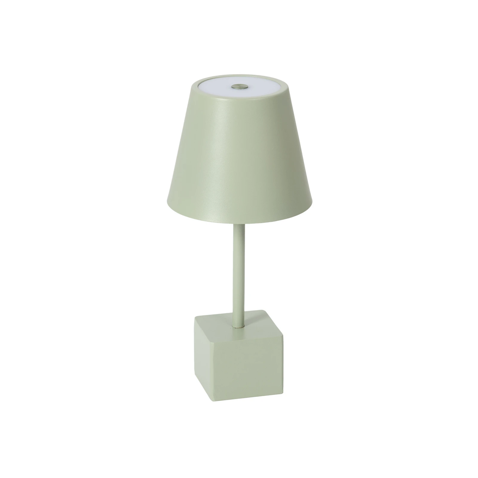 Lindby LED lampă de masă reîncărcabilă Janea CUBE, verde, metal