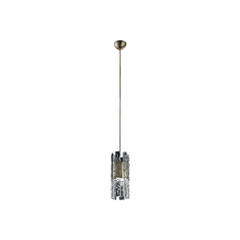 LED-es függőlámpa Vegas Single Round, Ø 12 cm, kristály üveg