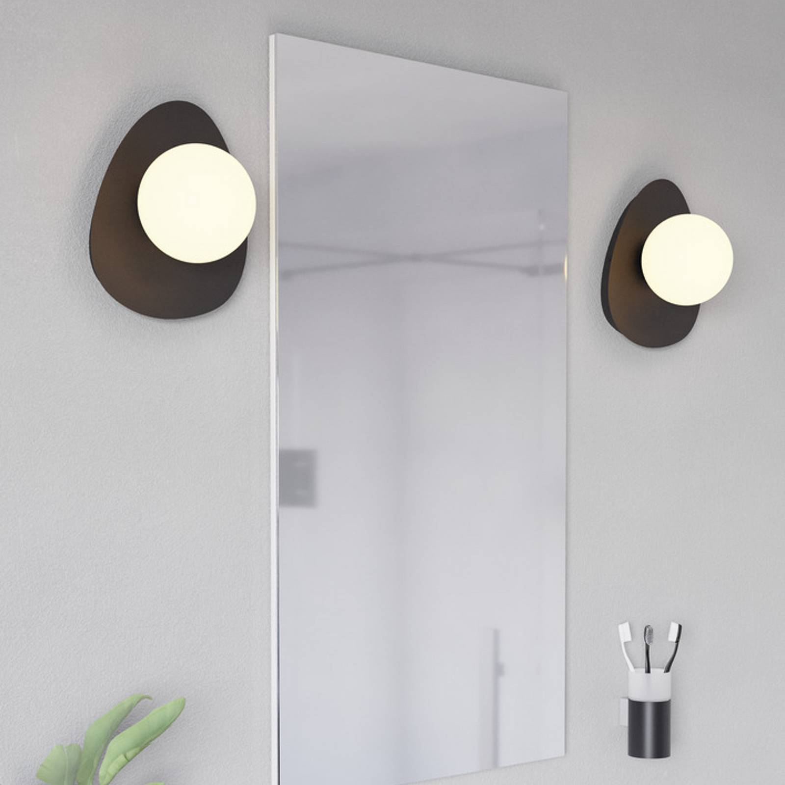 EGLO plafondlamp CASTROVIDO zwart 24 cm 1-lamp IP44 G9-LED