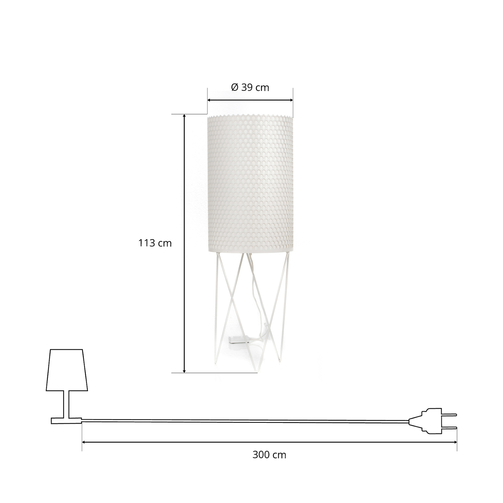 PD2 Golvlampa Vit - GUBI