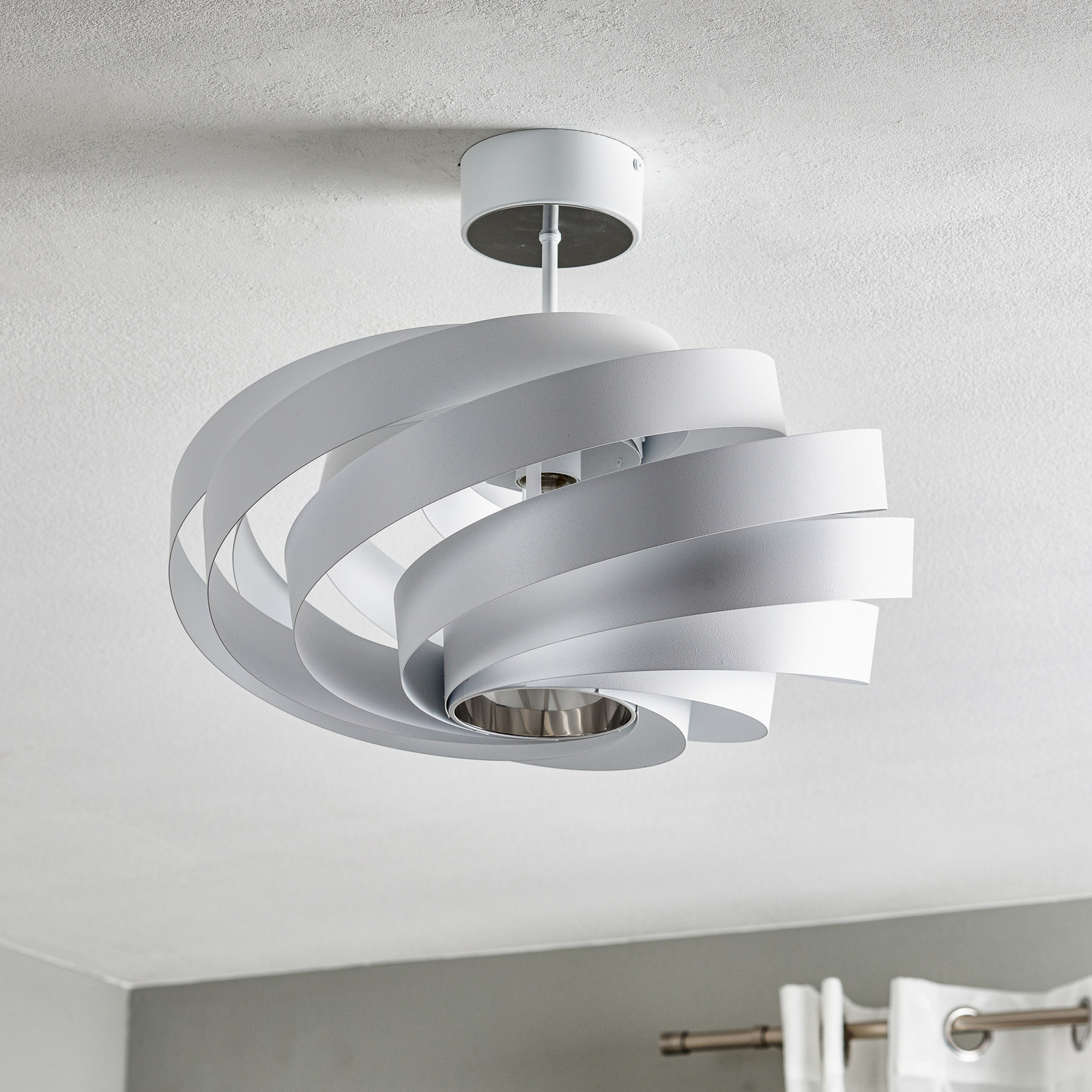 Vento ceiling light, white Ø 50 cm Lights.co.uk