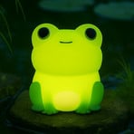 Lanterna cu baterie LED Willi, verde, înălțime 11 cm, silicon